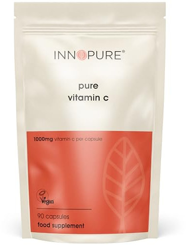 INNOPURE Pure Vitamin C Capsules 1000mg (No Fillers or Binders) Pure-Fill Supplement, Easy to Swallow 1 Daily Capsule (Not Tablets) 90 Capsules