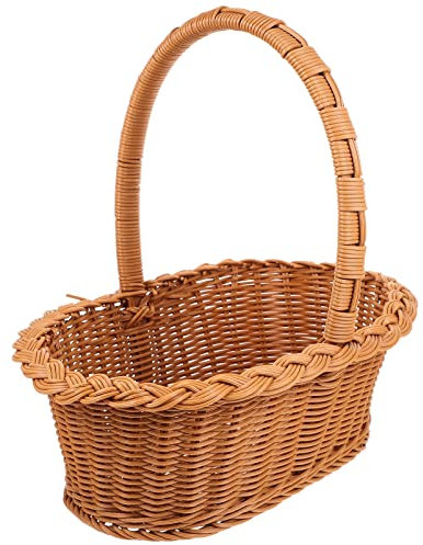 Picknickkorb Brotkorb Korb Aus Picknick-handkorb Rustikaler Weidenkorb Leerer Geschenkkorb Körbe Zum Sammeln Von Eiern Körbe Rattan Tragbar Pp Liebhaber