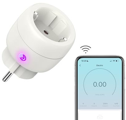 UCOMEN Wlan Steckdose mit Strommessung, TÜV-zertifiziert, Alexa Smarte Wifi zeitschaltuhr stromzähler Steckdosen,2.4GHz, Smart Life APP, 1er Pack