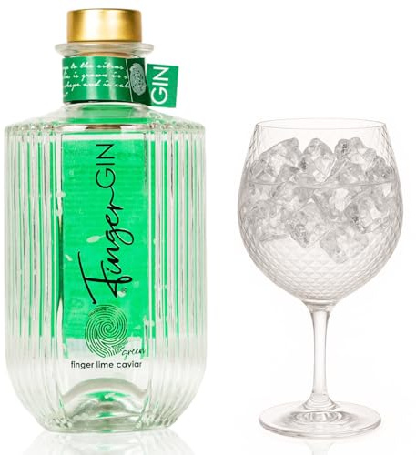FingerGIN Green Faustrime – Gin Artigianale Italiano al Finger Lime Verde, 70 cl, 40% vol – Intenso, Agrumato, Botaniche Mediterranee, Perle di Lime