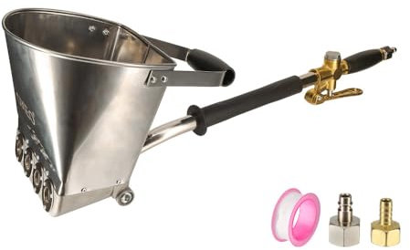 Projeteuse pneumatique Enduit Mortier Crépi - Machine à crépir avec 4 jets - Godet inox 4,5 litres