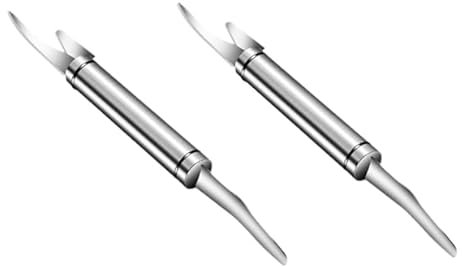 Anloximt 2Pack 5 en 1 Multifuncional Línea de Camarones Cuchillos de Fauces de Pescado Cuchillo para Pelar Camarones Pelador Rápido De Gambas Cuchillo para pelar gambas