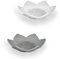 YoHyien 2 Pezzi Porta Saponetta in Silicone, Autosvuotante Porta Sapone Bagno, Piattino Portasapone con Scarico, Portasaponetta Solido per Bagno, Lavandino, Doccia e Cucina (Bianco + Grigio)