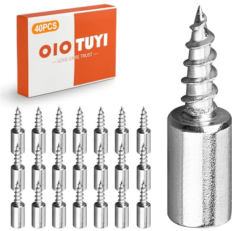 OioTuyi Mensola da 40 pezzi, supporto per ripiani con protezione in gomma, supporto per scaffali, scaffali, mensole per mobili, armadi, librerie, refrigeratori per vino, elevata capacità di carico