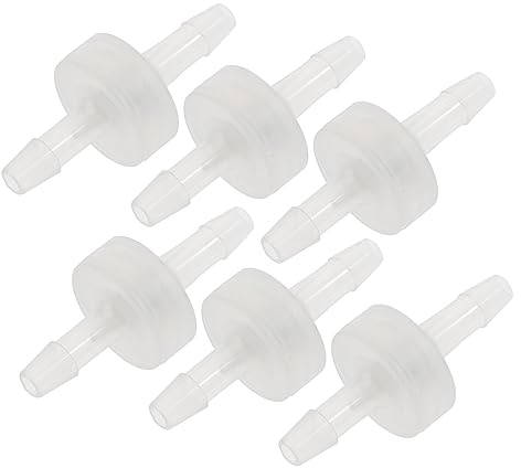 CIYODO 6 Stück 4-mm Rückschlagventil aus Pp Temperaturbeständig mit Rutschfestem Steckplatz für Aquarium und Wasser oder Luftsysteme