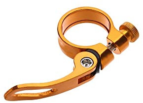 ZiYouao Sattelklemme 31,8 mm Aluminiumlegierung. MTB Rennrad-Sattelstützen Klemme Sattel Feste Radsport Ersatzteil Quick Release Radfahren Clip Fahrradteile Sattelklemme(Gold)