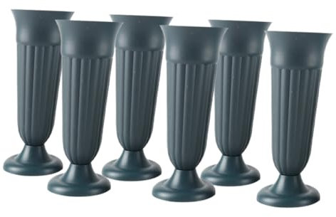 NULYLU 6pièces Vase Funéraire pour Cimetière Lot de Pots à Fleurs Résistants pour Décoration De Et Commémorations pour Arrangements Floraux Et Mémoriaux