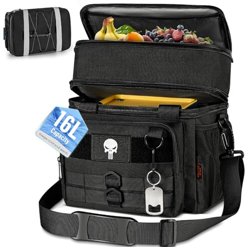 Desing Wish 16L Kühltasche Kühlbox Lunchtasche Herren Damen Groß Kühltasche Faltbar Thermotasche Isoliertasche Erwachsene Lunch Tote Bag Gefriertasche Cooler Box mit Fächern Arbeit Baustelle Geschenk