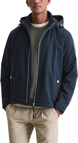 Marc OߴPolo Herren Blouson mit Kapuze wasserabweisend, Blau (Dark Navy), L
