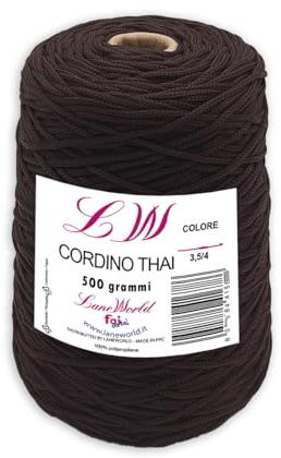 Cordino Thai LaneWorld 500g, Per Borse, Fa da te, Filato per Uncinetto, Fonfezione da 1-3 - 5 Pz. Più Acquisti, Meno Spendi! Approfittane ora! (1, CT26)