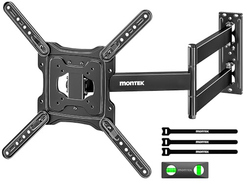 monTEK TV Wall Bracket for 23-65 Inch TVs up to 35kg, 728mm Extra Long Arm | Full Motion TV Wall Mount with Swivel & Tilt, Extendable, Corner TV Bracket for Flat & Curved Screens, Max VESA 400x400mm