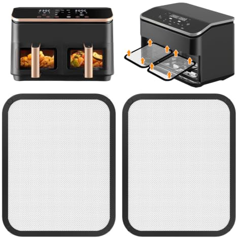 2 Stück Magnetischer Edelstahl Spritzschutz für COSORI Airfryer 10L & 8,5L | Effektiver Heizspiralenschutz, Wiederverwendbares Heißluftfritteuse Zubehör