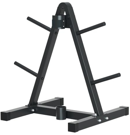 SnamicE Hantelscheibenständer, Langhantelständer für Zuhause, Hantelständer, Aufbewahrungsregal, Hantelscheiben-Aufbewahrungshalter, Ständer, A-Rahmen-Platten-Organizer für Krafttrain,