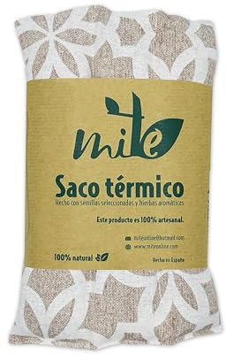 Saco térmico de semillas y hierbas multiusos (47cm x 15cm) Lavanda (Stella beige)