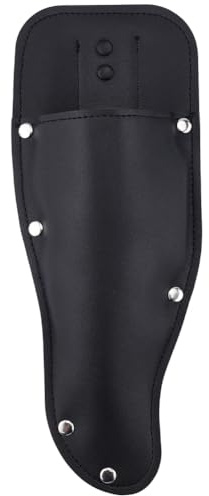 CALFOVERA Black PU Leather Garden Pruner Sheath for Scissors Belt Holder Pouch Bag Protective Leather Cover Scabbard Hand Pruner Tool Holster Case for Garden Pliers Snips Clippers