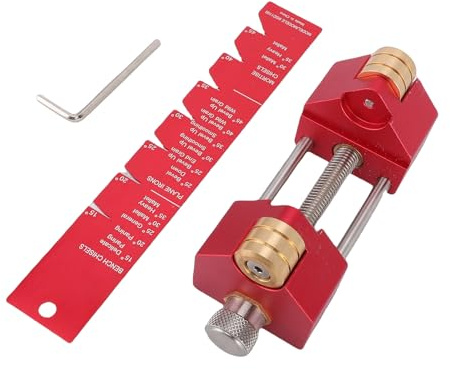 Oreilet Kit Plantilla Afilado Cinceles, Guía Afilado Aleación Aluminio, Cinceles, Planos con Rueda Rodillo, Calibrador Fijación ángulo para Carpintero, Kit de Afilado Preciso