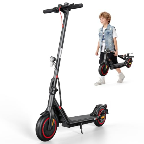 iScooter Kinder E Scooter für Kinder 14-16 Jahre, 500W Max 30/20km Reichweite Eektroroller, ABE Faltbarer E Roller für Teenager Kurze Arbeitswege mit 10/8.5 Zoll Luftreifen, APP, 3 Fahrmodi