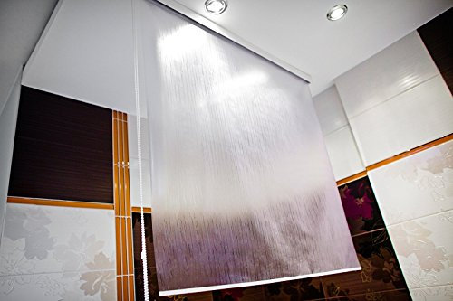 KS Handel 24 HALB-Kassetten DUSCHROLLO PEVA 140x240 cm DUSCHVORHANG NEU! Modell Milky Drops! 140 BREIT 240 HOCH! Shower Rollo Curtain!