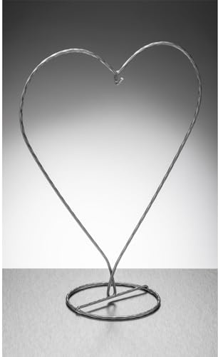 Sienna Glass Silver Heart Shaped Display Stand