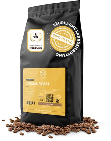 KING'S COFFEE - SPECIAL ROAST - 1kg Premium Barista Espressobohnen - säurearmer Kaffee - kleine Chargen-Röstung aus Italien - feinster Arabica-Robusta Blend für Vollautomaten & Siebträger