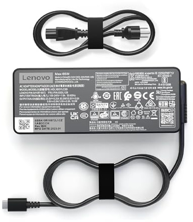 65W USB C Type c AC Charger Compatible with Lenovo ThinkPad E580 E585 E590 E590S E595 T480 T490 T580 Yoga C940 C740 thinkbook ADLX65YCC3A Laptop Power Supply Adapter Cord