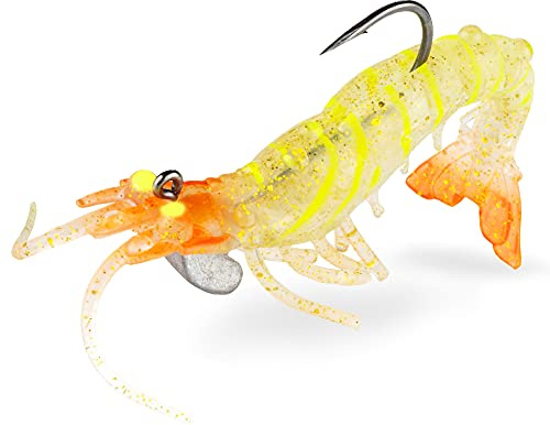 FISHN® GRUMPYcrab 12.5cm, 13.7gr, 2 pieces - Ultra realistic artificial bait rubber fish for fishing for pikeperch, pike, cod, saithe incl. Hoes and weight (Champagne)