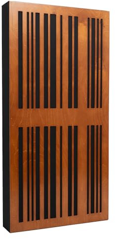 Bluetone Acoustics Slat AbFuser Akustikplatte – Schalldämmung – Akustik Absorber und diffusor - Akustikpaneele für die Raumakustik – Acoustic Panels – Akustikelement (100x50x6cm, Teak)