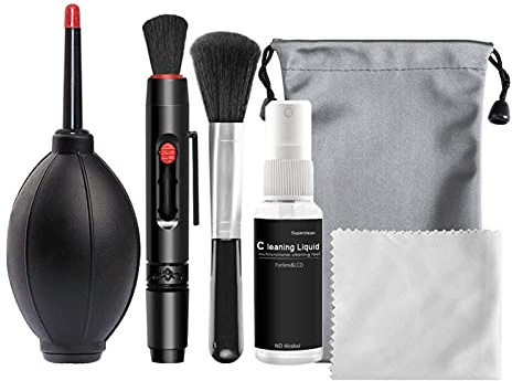 Andoer - Kit de limpieza profesional para cámaras fotográficas, kit de limpieza de sensores con bolígrafo de limpieza de soplador, paño de limpieza para la mayoría de ordenadores portátiles