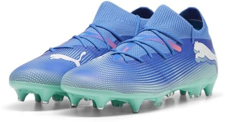 PUMA Unisex Adults Future 7 Match MXSG Soccer Shoe, BLUEMAZING-PUMA White-Electric Peppermint, 40 EU