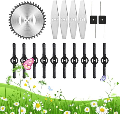 Jwdj Lama per Decespugliatore Accessori Lama di ricambio senza fili in Metallo Lama Decespugliatore Lama di Metallo Accessori per Decespugliatore Solo 17 lame incluse, per accessori da giardino