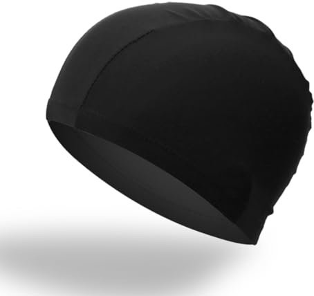 QEQSHQO Bonnet de Bain élastique en Tissu Polyester Confortable et Doux pour Enfants, Femmes et Hommes