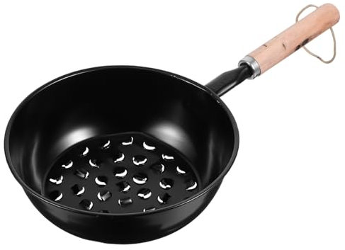 FONDOTIN Vassoio Per Accendifuoco in Contenitore Per Accendifuoco Con Manico in Legno Bruciatore Da Campeggio Utensili Per Barbecue All Aperto