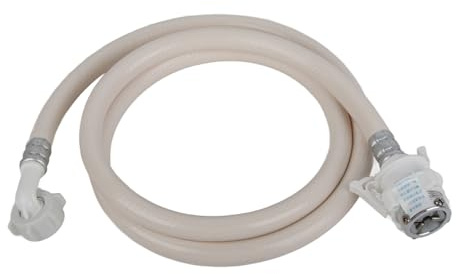 Srliya PVC Burst Proof Washing Machine Water Inlet Hose, Strong Flexible with Metal Connector, Universal 1.0in Thread, for Automatic Washing Machine (1.5m)