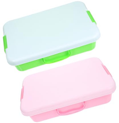 Vaguelly 2pcs Portable Sand Tray with Lid Sensory Bin for Indoor Organizing Sand for Creative Activities and Travel