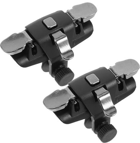 DECOMELODY Manettes de Jeu Mobiles avec Gâchettes en Alliage pour Téléphones Universelles, Ergonomiques et Précises, Lot de 2, Accessoires Gaming pour Joueurs Mobiles, Coloris Noir