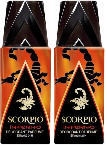 Scorpio - Déodorant pour Homme - Collection Inferno - Atomiseur 150 ml (Lot de 2)