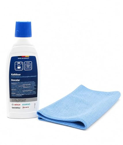 M Shop Italia Decalcificante Compatibile con Bosch Siemens Neff Gaggenau 00311968, 00312521 per Macchina da Caffè e Bollitore a Vapore, 1 Confezione 500 ml con panno microfibra 30x30 cm.
