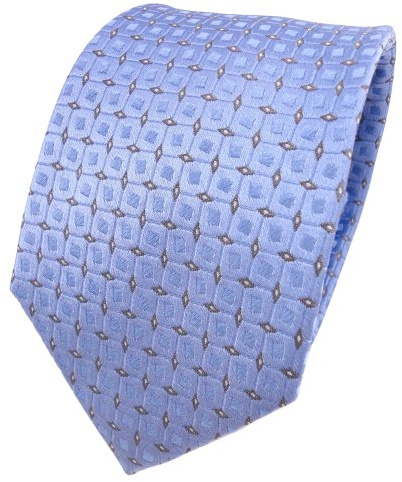 TigerTie Designer Seidenkrawatte in gepunktet-vierecke gemustert - Krawattenbreite 8 cm