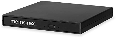 Memorex DVD and CD Writer, Includes 2 USB Cables, Black (MDW218B)