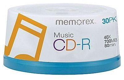 Memorex 120 40X Digital Audio Music CD-R 80min 700MB (Logo on Top)