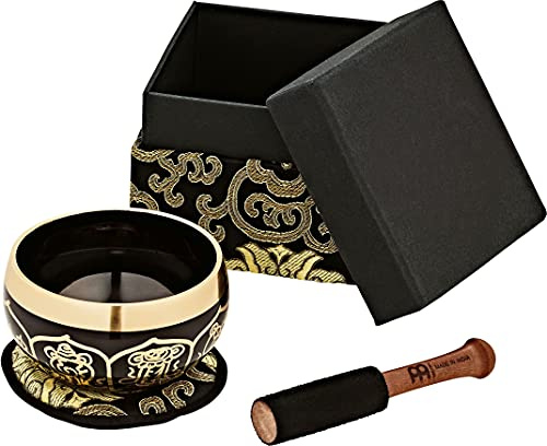 Sonic Energy Klangschale Ornamental Series – 300 g – Für Meditation & Klangheilung – Inkl. Schlägel, Kissen & Geschenkbox schwarz (SB-OR-300-BK)