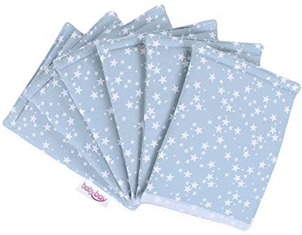 babybay Nestchen Ultrafresh Piqué passend für Modell Original, azurblau Sterne weiß