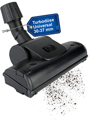 DeClean Universal Bodendüse Turbodüse mit rotierenden Bürste 30-37mm Rohranschluß kompatibel mit Staubsauger von Rowenta