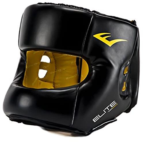 Everlast Unisex – Erwachsene Elite Retail Headgear Kopfbedeckung, Schwarz, M-L