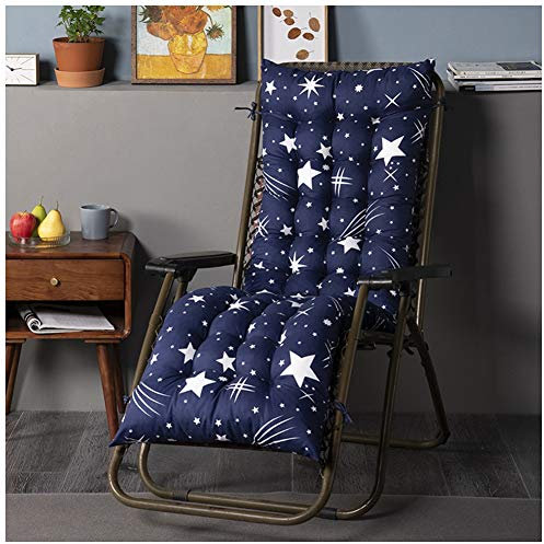 YOUCAI Auflage für Deckchair Liege-Stuhl Polster-Auflage Weich Und Bequem Dicker Bezug für Den Außengebrauch,53x170cm,Blau 3