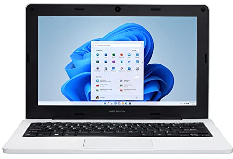 MEDION E11202 29,5 cm (11,6 Zoll) HD Notebook (Intel Celeron N3450, 4GB RAM, 64GB Flash-Speicher, Webcam, Win 10 Home im S-Modus)