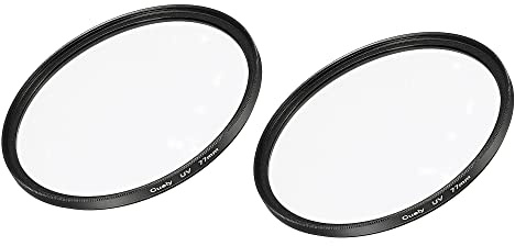 sourcing map UV Lentille Filtres 77mm Mince Cadre Multi-Recouvert Protectif Lentilles Filtre pour Caméra Photographie Accessoires Paquet de 2