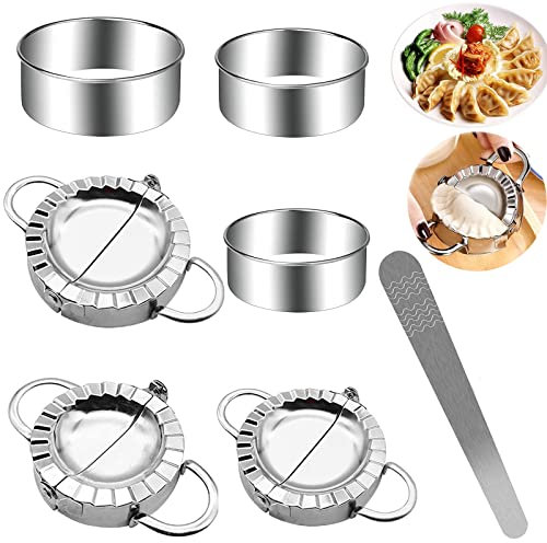 Stampo per Ravioli,7 Pezzi Ravioli Dumpling Maker Acciaio Inox Set,Stampi per Gnocchi,Può Essere Usato per Preparare Deliziosi Ravioli