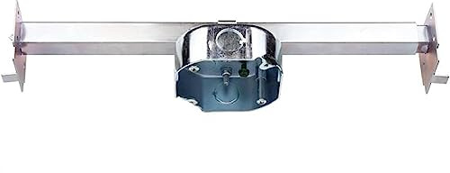 Ciata Ceiling Fan Mounting Bracket, Saf-T-Brace with Locking Teeth, 3 Teeth, Larger Box for High Wire Capacity, Twist and Lock with 1-1/2 Inch Ceiling Fan Box Mount, Light Electrical Box