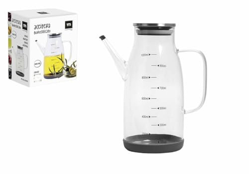 La Mediterránea Huile Silicone Acier Inoxydable Verre Borosilicate 1 L